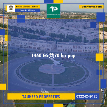 10 Marla Residential Plot for Sale in Phase 4 - G5 Block -  Bahria Orchard, Lahore - (BP-256751)