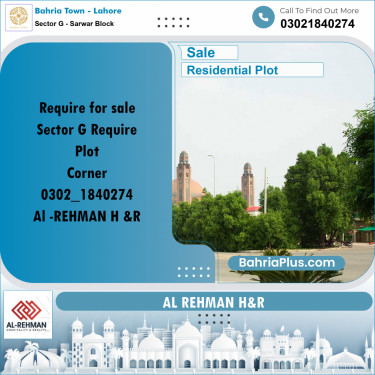 5 Marla Residential Plot for Sale in Sector G - Sarwar Block -  Bahria Town, Lahore - (BP-256820)