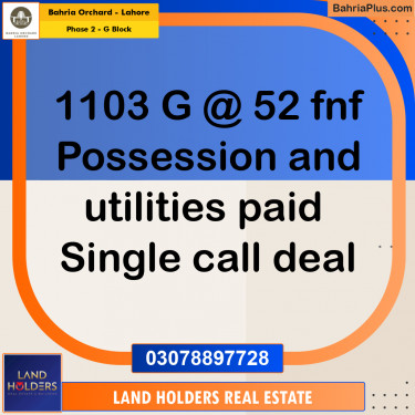 5 Marla Residential Plot for Sale in Phase 2 - G Block -  Bahria Orchard, Lahore - (BP-256906)