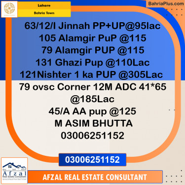 10 Marla Residential Plot for Sale in Bahria Town, Lahore - (BP-257022)