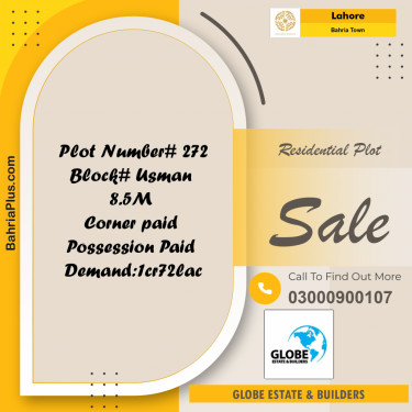 Residential Plot for Sale in Bahria Town, Lahore - (BP-257058)