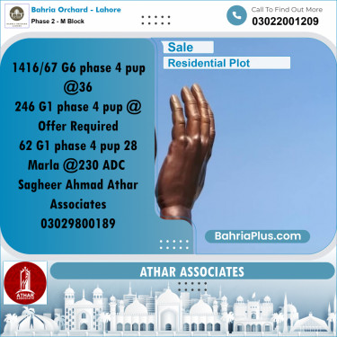 5 Marla Residential Plot for Sale in Phase 2 - M Block -  Bahria Orchard, Lahore - (BP-257120)