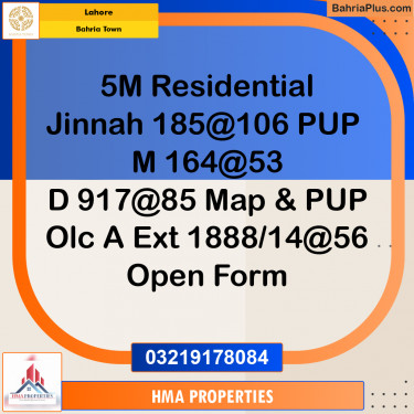 Residential Plot for Sale in Bahria Town, Lahore - (BP-257224)