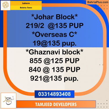 Residential Plot for Sale in Bahria Town, Lahore - (BP-257243)