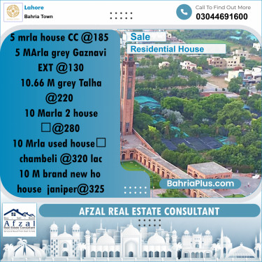 Residential House for Sale in Bahria Town, Lahore - (BP-257316)