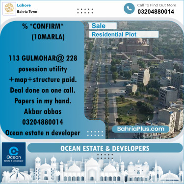 Residential Plot for Sale in Bahria Town, Lahore - (BP-257332)