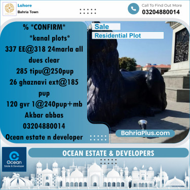 Residential Plot for Sale in Bahria Town, Lahore - (BP-257333)