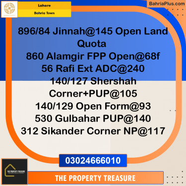 Residential Plot for Sale in Bahria Town, Lahore - (BP-257344)
