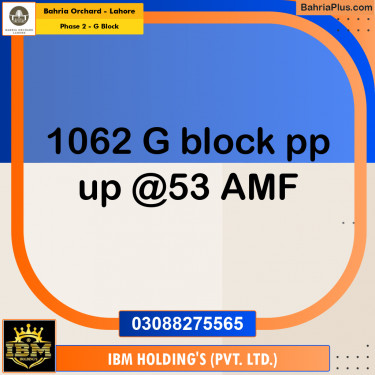 5 Marla Residential Plot for Sale in Phase 2 - G Block -  Bahria Orchard, Lahore - (BP-257361)