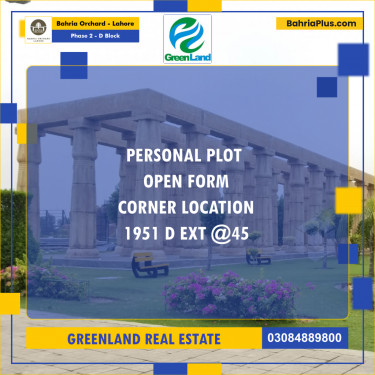 5 Marla Residential Plot for Sale in Phase 2 - D Block -  Bahria Orchard, Lahore - (BP-257393)