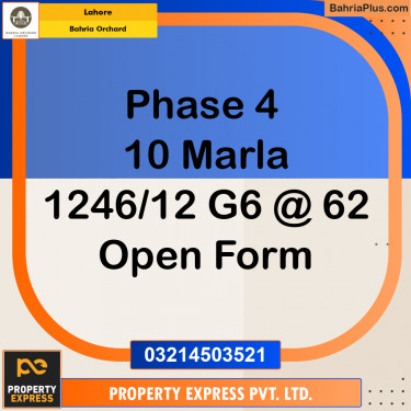 10 Marla Residential Plot for Sale in Bahria Orchard, Lahore - (BP-257420)