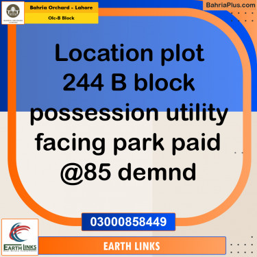 8 Marla Residential Plot for Sale in OLC-B Block -  Bahria Orchard, Lahore - (BP-257471)