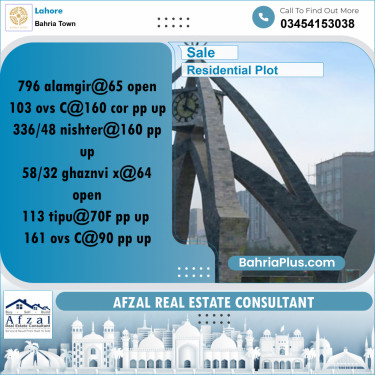 Residential Plot for Sale in Bahria Town, Lahore - (BP-257544)