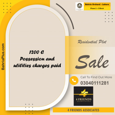 5 Marla Residential Plot for Sale in Phase 2 - C Block -  Bahria Orchard, Lahore - (BP-257553)