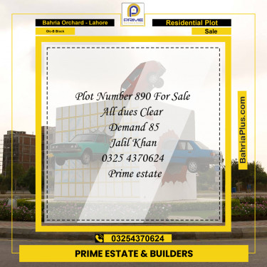 8 Marla Residential Plot for Sale in OLC-B Block -  Bahria Orchard, Lahore - (BP-257558)