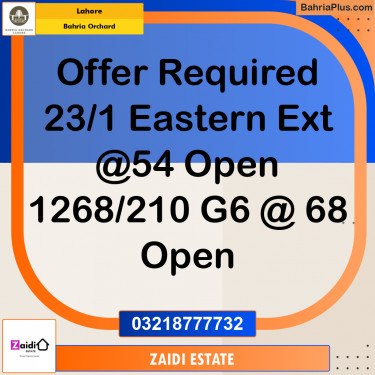 Residential Plot for Sale in Bahria Orchard, Lahore - (BP-257656)