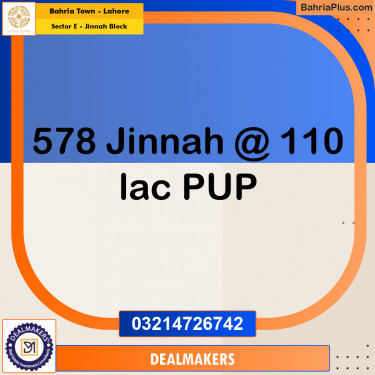 5 Marla Residential Plot for Sale in Sector E - Jinnah Block -  Bahria Town, Lahore - (BP-257673)