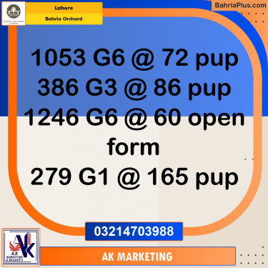 10 Marla Residential Plot for Sale in Bahria Orchard, Lahore - (BP-257680)