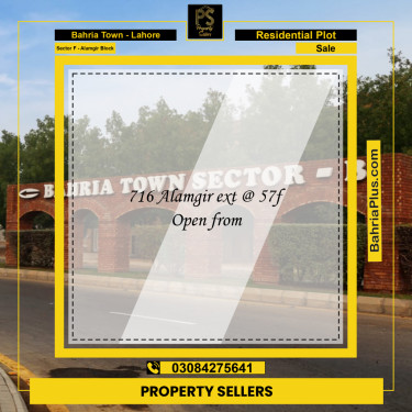 5 Marla Residential Plot for Sale in Sector F - Alamgir Block -  Bahria Town, Lahore - (BP-257704)