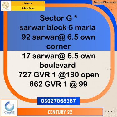 Residential Plot for Sale in Bahria Town, Lahore - (BP-257726)