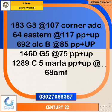 Residential Plot for Sale in Bahria Orchard, Lahore - (BP-257727)