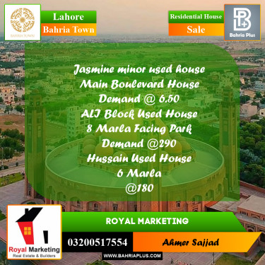 Residential House for Sale in Bahria Town, Lahore - (BP-257772)
