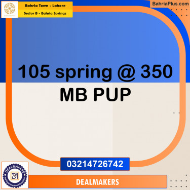 1 Kanal Residential Plot for Sale in Sector B - Bahria Springs -  Bahria Town, Lahore - (BP-257799)