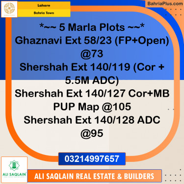 Residential Plot for Sale in Bahria Town, Lahore - (BP-257818)