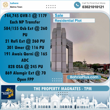 Residential Plot for Sale in Bahria Town, Lahore - (BP-257951)
