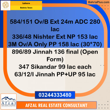 Residential Plot for Sale in Bahria Town, Lahore - (BP-258030)