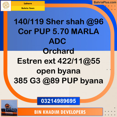 Residential Plot for Sale in Bahria Town, Lahore - (BP-258049)