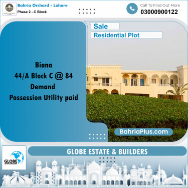 8 Marla Residential Plot for Sale in Phase 2 - C Block -  Bahria Orchard, Lahore - (BP-258063)