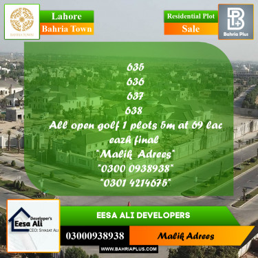 Residential Plot for Sale in Bahria Town, Lahore - (BP-258080)
