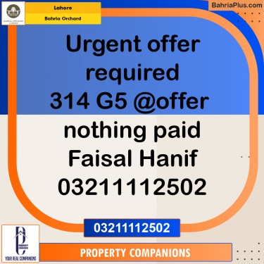 Residential Plot for Sale in Bahria Orchard, Lahore - (BP-258172)