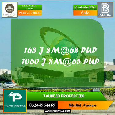 8 Marla Residential Plot for Sale in Phase 2 - J Block -  Bahria Orchard, Lahore - (BP-258178)