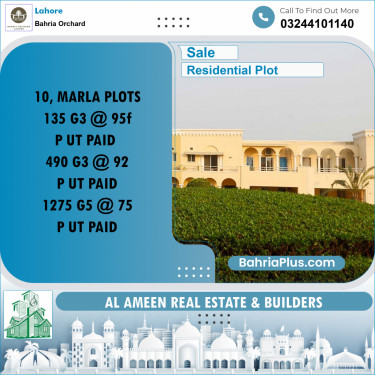 Residential Plot for Sale in Bahria Orchard, Lahore - (BP-258281)
