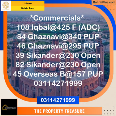 Commercial Plot for Sale in Bahria Town, Lahore - (BP-258304)