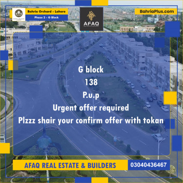 5 Marla Residential Plot for Sale in Phase 2 - G Block -  Bahria Orchard, Lahore - (BP-258346)