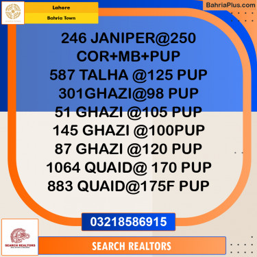 Residential Plot for Sale in Bahria Town, Lahore - (BP-258366)
