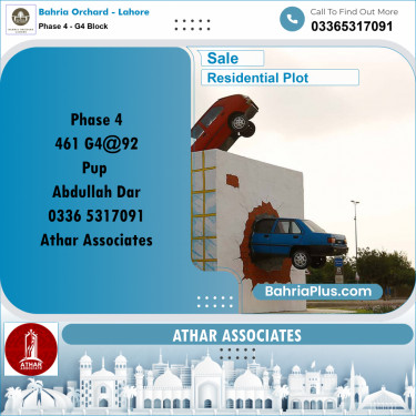 10 Marla Residential Plot for Sale in Phase 4 - G4 Block -  Bahria Orchard, Lahore - (BP-258444)