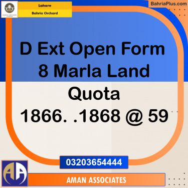 Residential Plot for Sale in Bahria Orchard, Lahore - (BP-258487)
