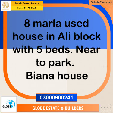 8 Marla Residential House for Sale in Sector B - Ali Block -  Bahria Town, Lahore - (BP-258554)