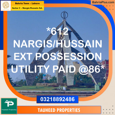 5 Marla Residential Plot for Sale in Sector C - Nargis/Hussain Ext. -  Bahria Town, Lahore - (BP-258639)