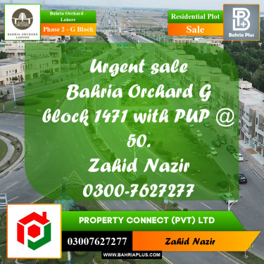 Residential Plot for Sale in Phase 2 - G Block -  Bahria Orchard, Lahore - (BP-258645)