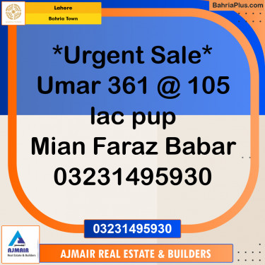 Residential Plot for Sale in Bahria Town, Lahore - (BP-258701)