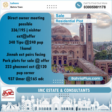 Residential Plot for Sale in Bahria Town, Lahore - (BP-258737)