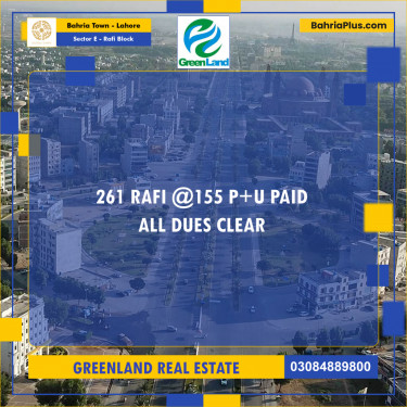 10 Marla Residential Plot for Sale in Sector E - Rafi Block -  Bahria Town, Lahore - (BP-259077)