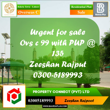 Residential Plot for Sale in Overseas C -  Bahria Town, Lahore - (BP-259098)
