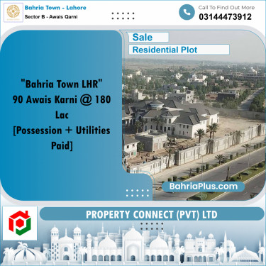 10 Marla Residential Plot for Sale in Sector B - Awais Qarni -  Bahria Town, Lahore - (BP-259147)