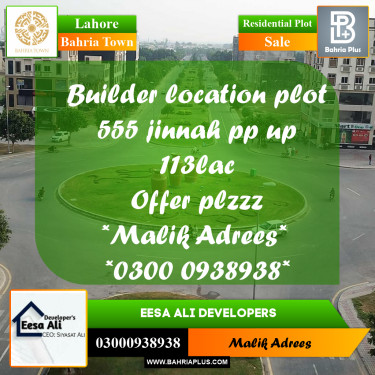 Residential Plot for Sale in Bahria Town, Lahore - (BP-259148)